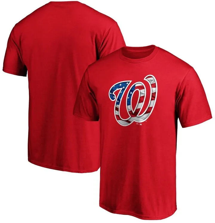 Men's Fanatics Branded Red Washington Nationals Banner Wave T-shirt