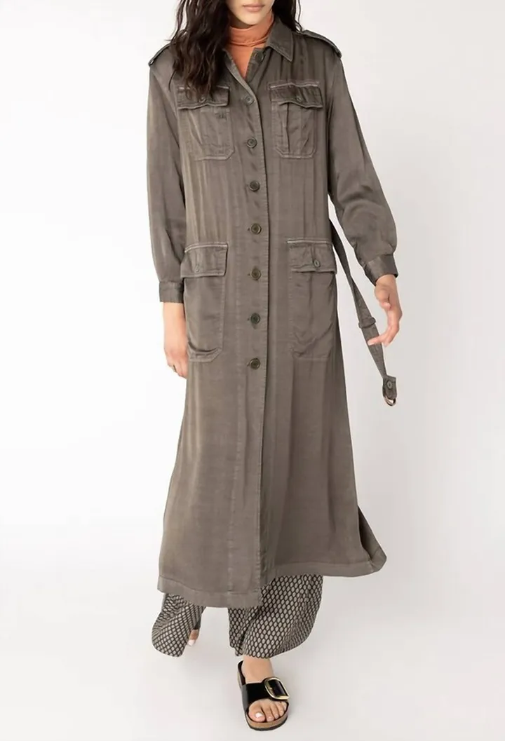 Hanover Trench Coat in Army