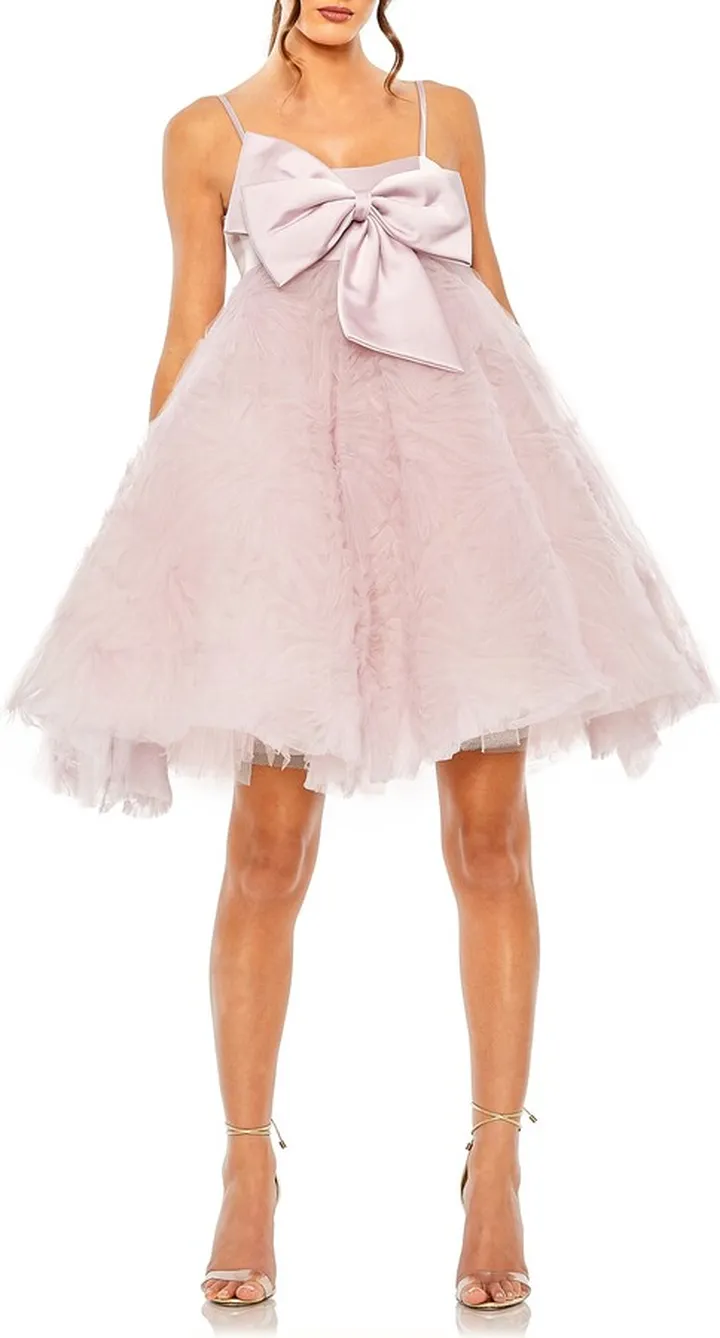 Bow Front Tulle Cocktail Minidress