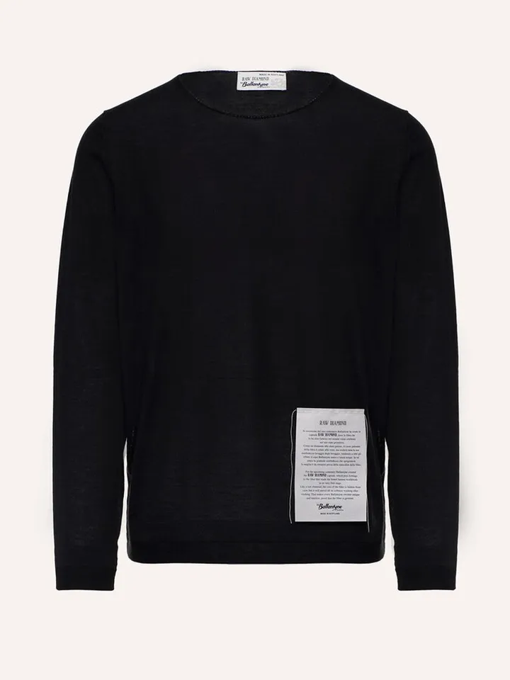 Raw Diamond - Cashmere Sweater With Crochet Neck