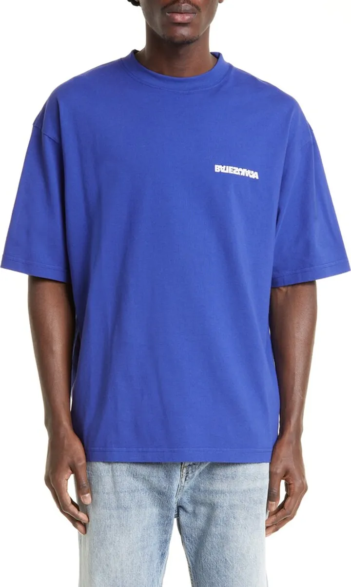 Turn Logo Stretch Cotton Graphic Tee