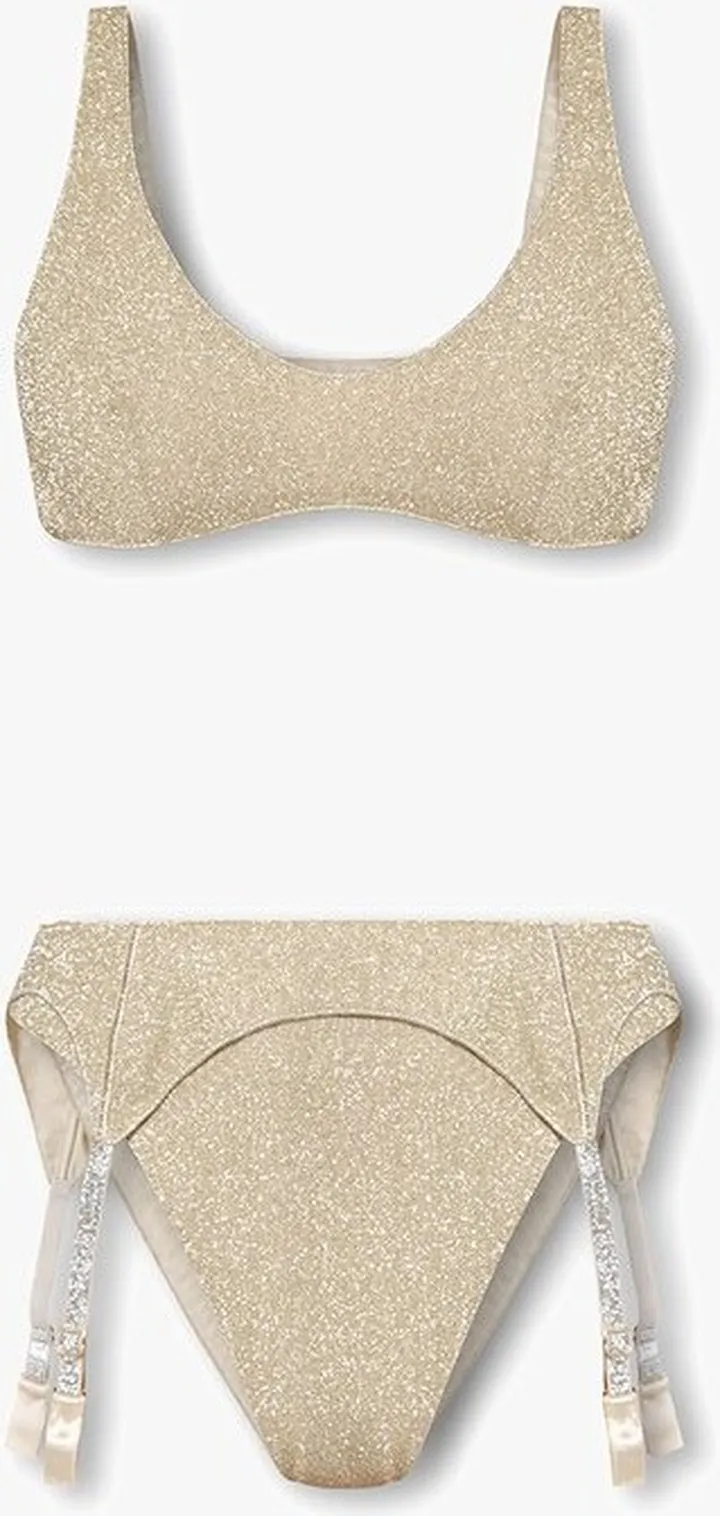 Oséree Lurex-Detail Stretched Two-Piece Bikini