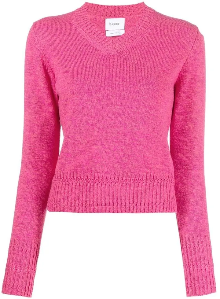 V-neck cashmere-knit top