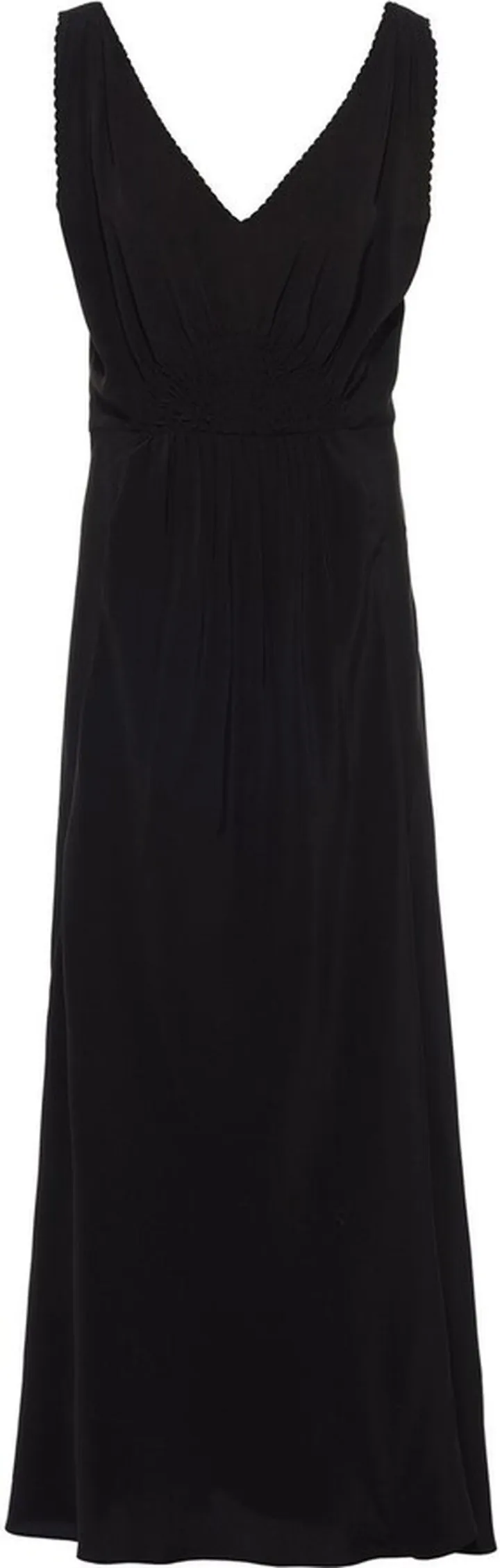 Gathered-Bodice Silk Dress