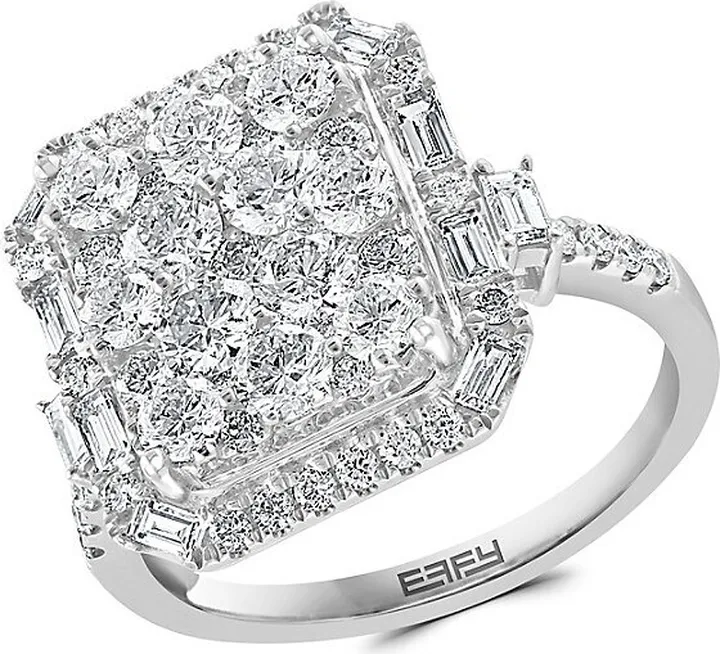 14K White Gold & 1.98 TCW Diamond Ring