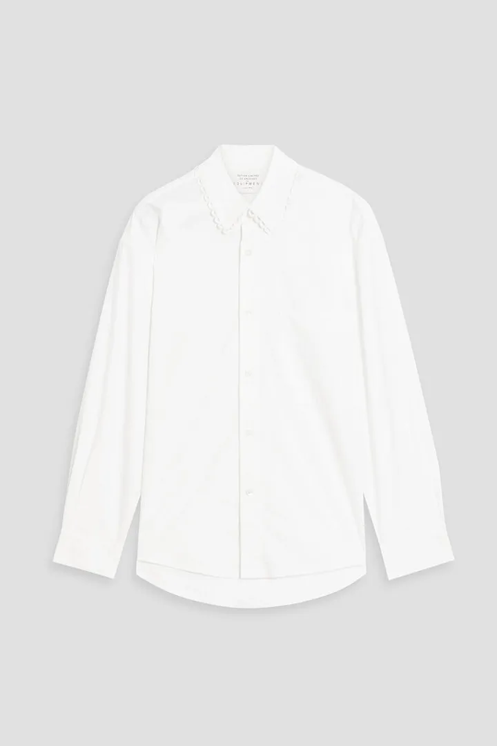 Archive 20 picot-trimmed cotton-poplin shirt