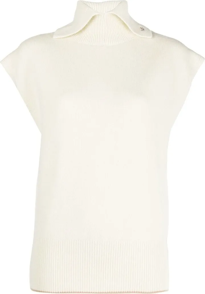 Roll-Neck Sleeveless Jumper