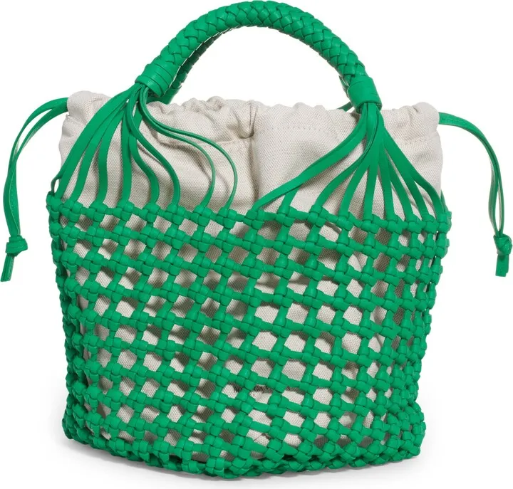 Intrecciato Macramé Leather Top Handle Bag