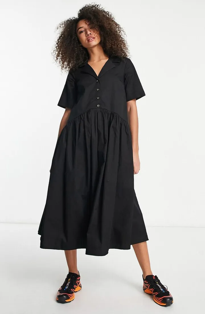 Cotton Midi Shirtdress