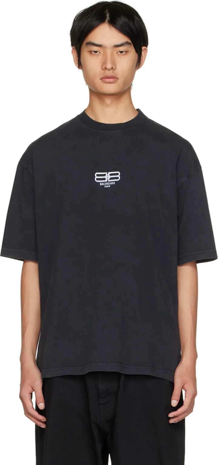Balenciaga Black BB Paris Icon T-Shirt