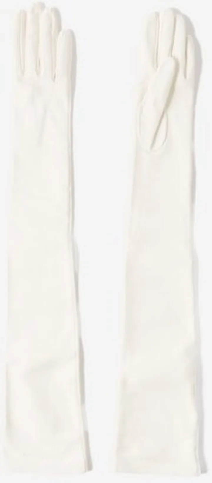 Logo-debossed Long Leather Gloves