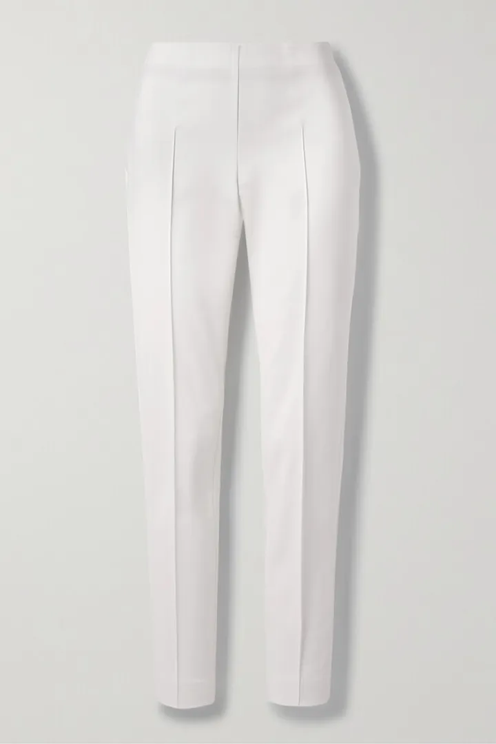 Akris - Melissa Cotton-blend Slim-leg Pants - White