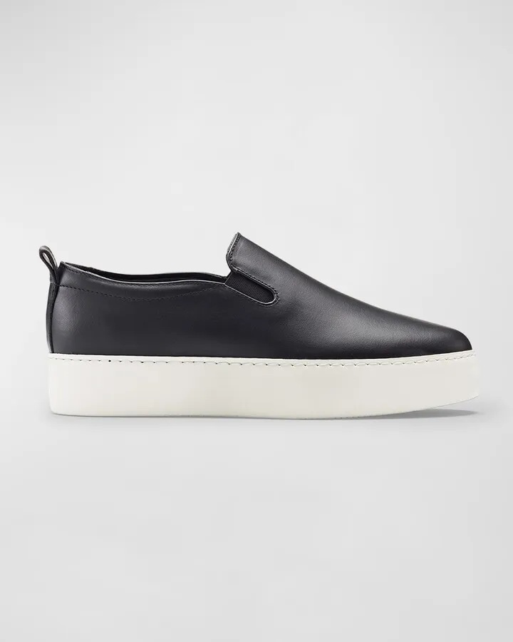 Jesi Leather Slip-On Flatform Sneakers