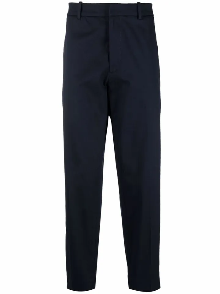 Logo-Patch Straight-Leg Trousers