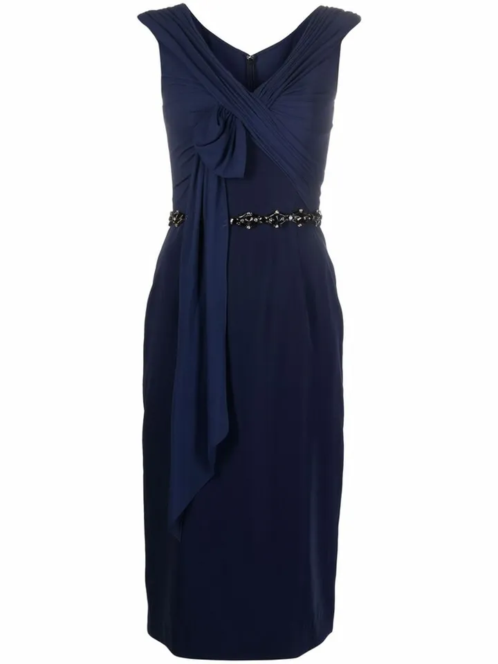 Star crystal-belted gown