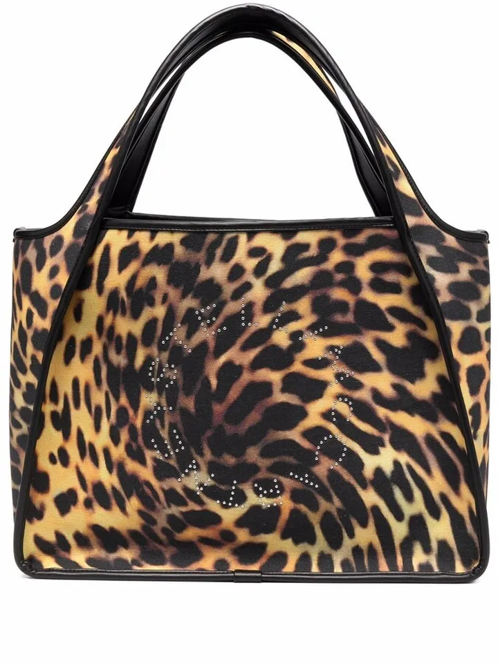 Stella Logo leopard-print tote bag