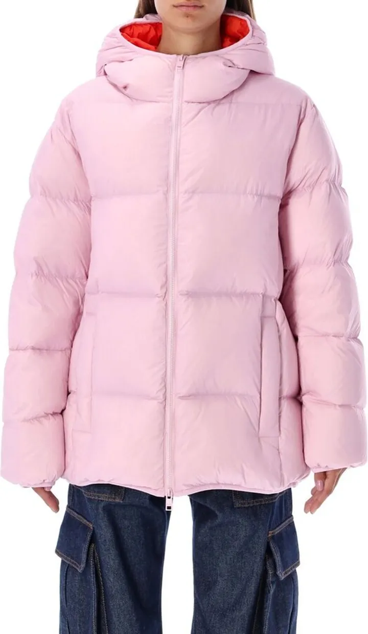 MSGM Zip-Up Hooded Puffer Jacket
