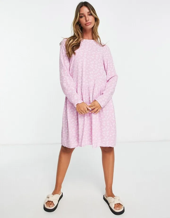Y.A.S Hunter ditsy mini dress in lavender