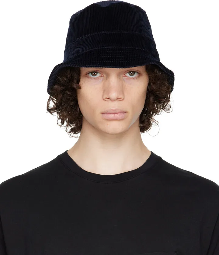 Universal Works Navy Brisbane Cord Bucket Hat