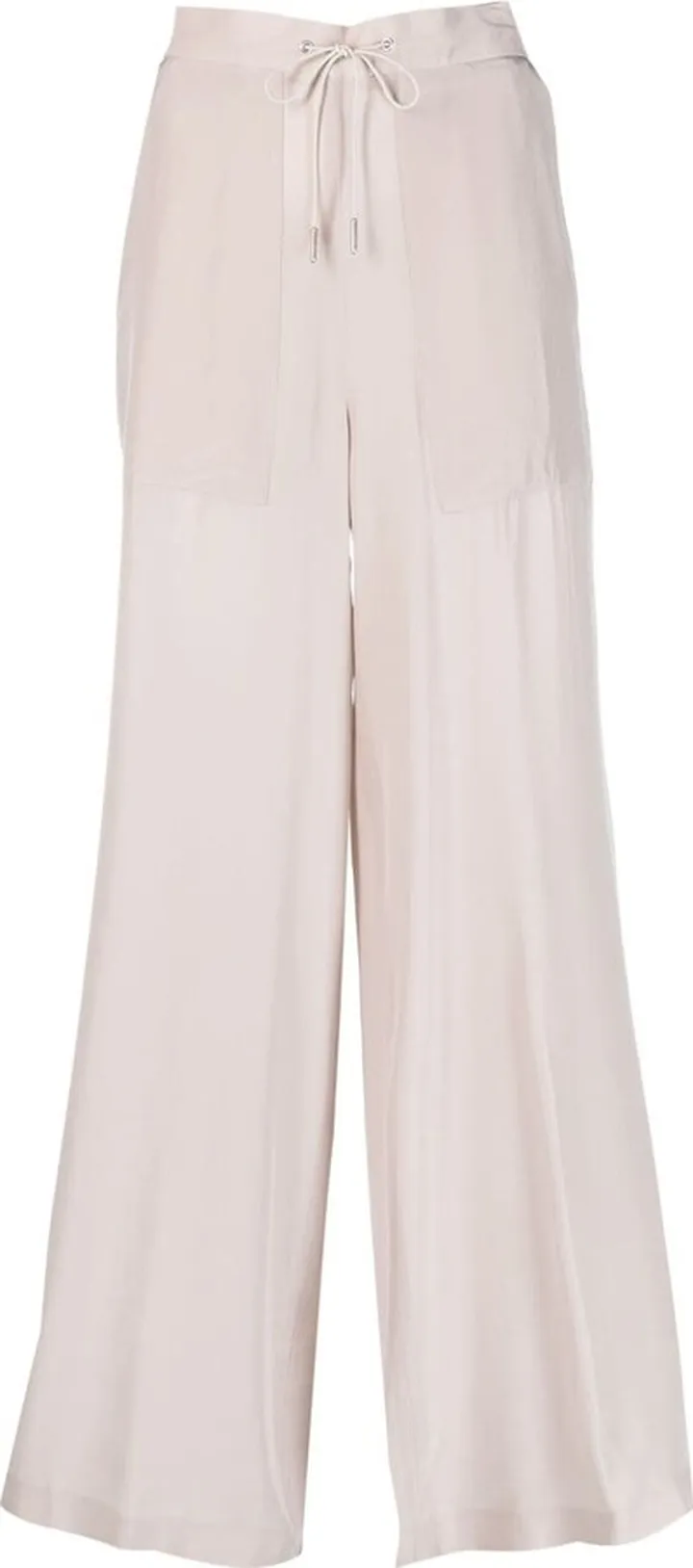 Drawstring-Waist Straight-Leg Trousers