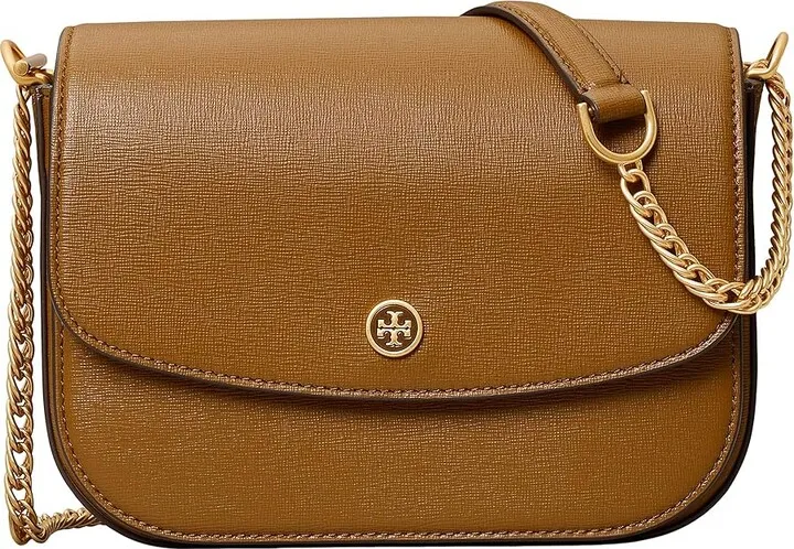 Tory Burch Robinson Convertible Shoulder Bag (Bistro Brown) Shoulder Handbags