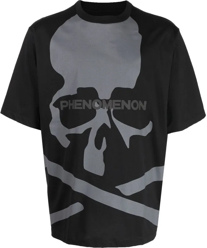 skull-print short-sleeved T-shirt