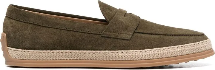 Almond-Toe Suede Loafers