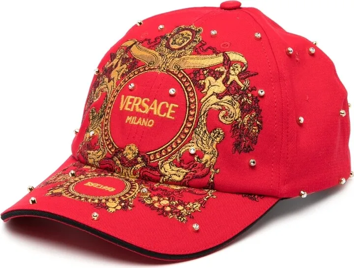 Baroque-embroidered baseball cap
