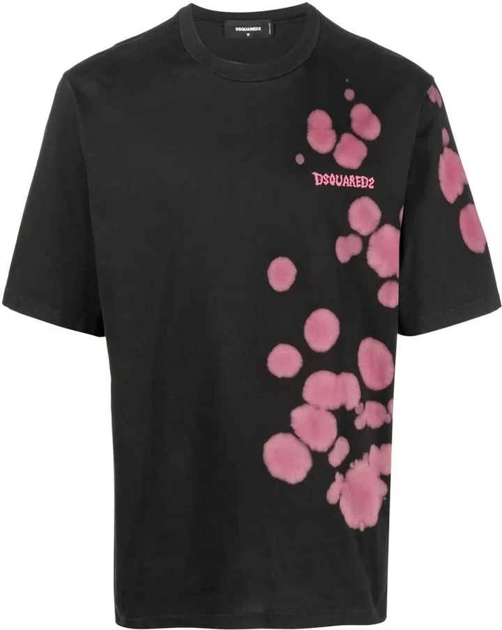 abstract-print logo T-shirt