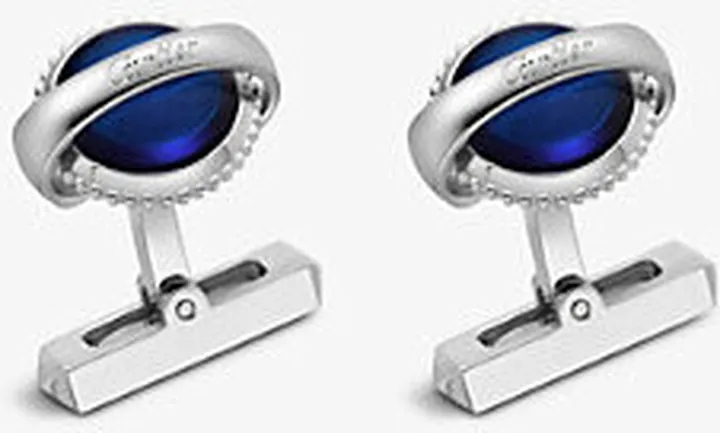 Mens Silver Ballon Bleu de Palladium-plated Sterling-silver Cufflinks