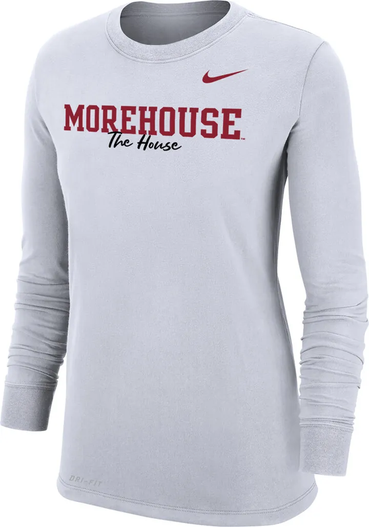 Nike Women's College Dri-FIT 365 Morehouse Long-Sleeve T-Shirt in White
