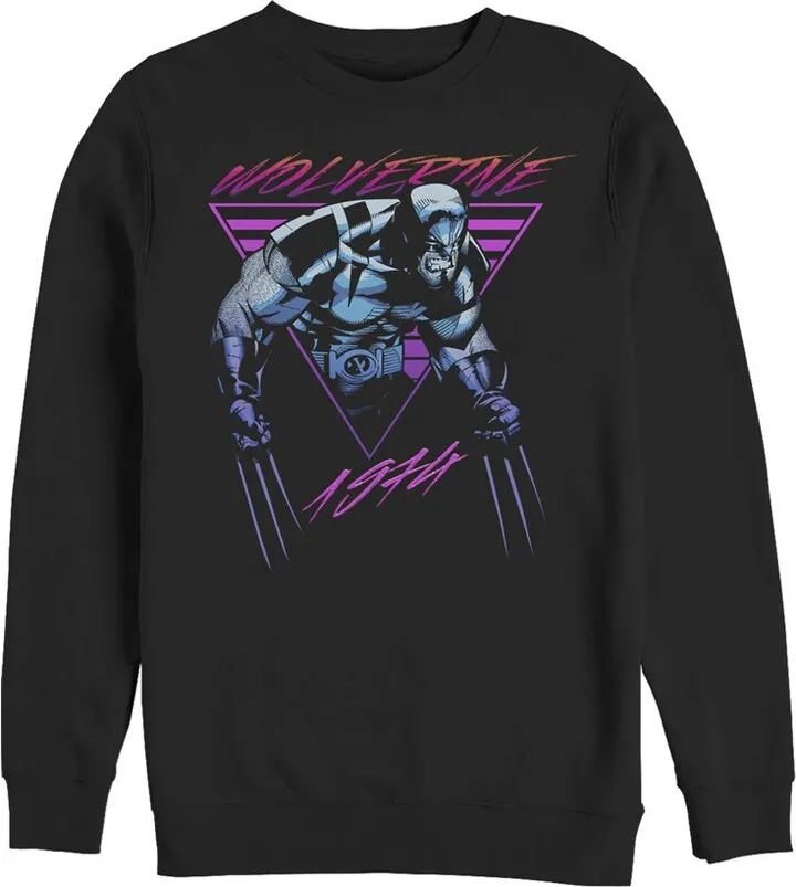 Men's Marvel X-Men Retro Wolverine Sweatshirt - Black - 2X Large