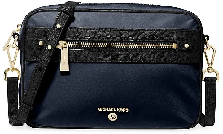 Jet Set Charm Leather-Trimmed Crossbody Bag