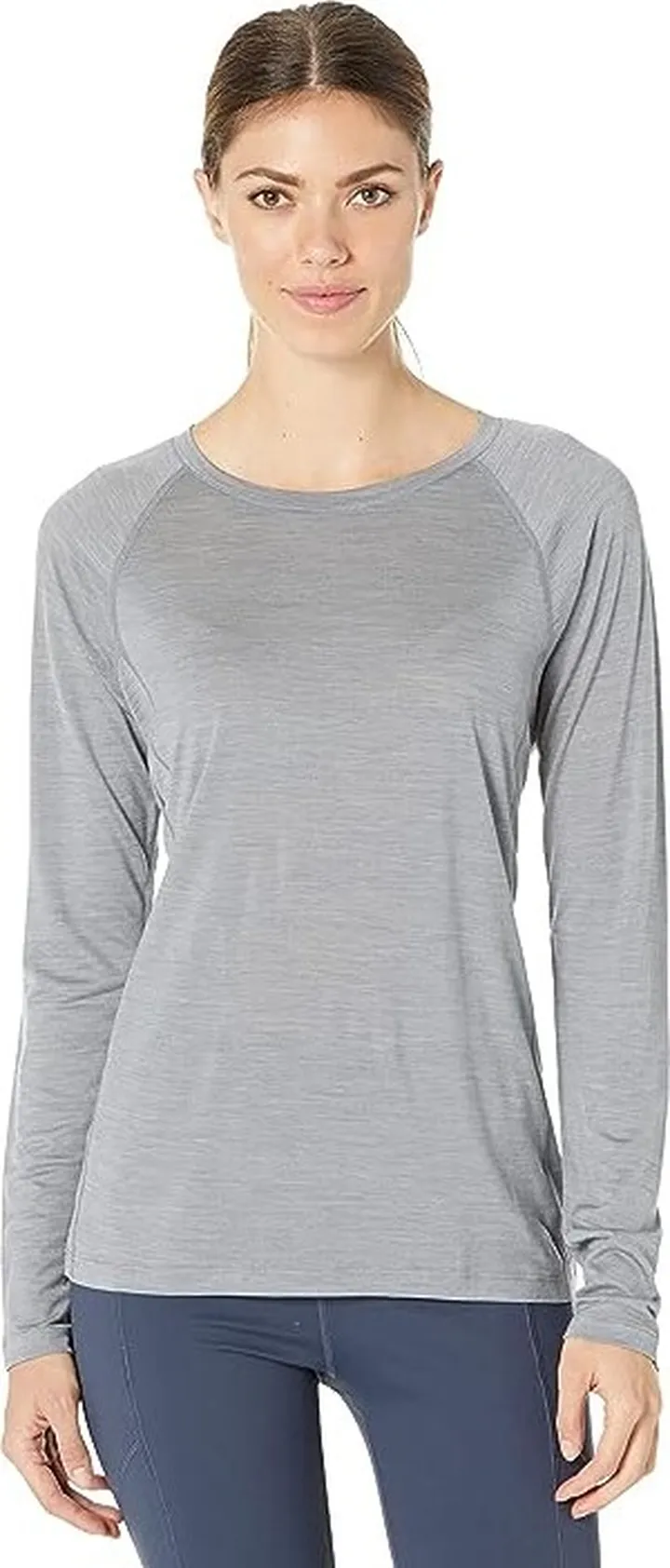 Smartwool Merino Sport 120 Long Sleeve (Light Gray Heather) Women's Clothing