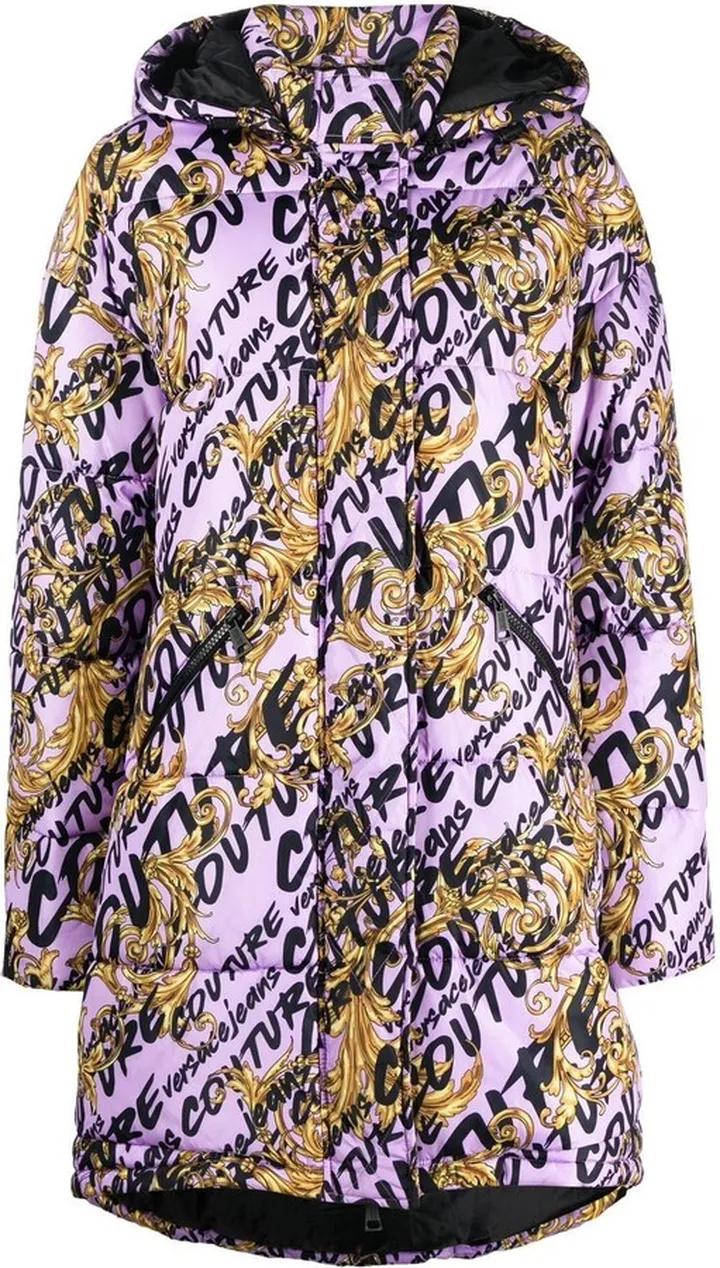 Logo-Print Padded Coat