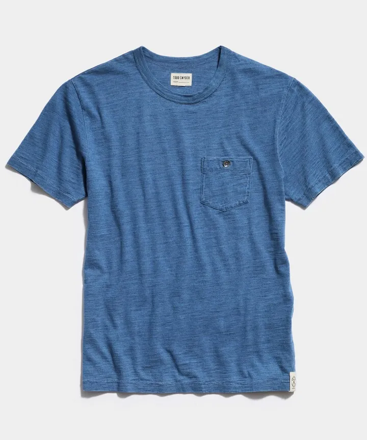 The Bleached Indigo Slub Pocket Tee