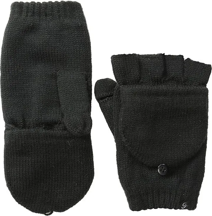 Plush Fleece-Lined Texting Mittens (Black) Dress Gloves