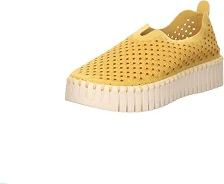 ILSE JACOBSEN HORNBÆK Women’s Tulip 3373 | Platform| Slip-On | Low Top| Golden Rod | 9 M US