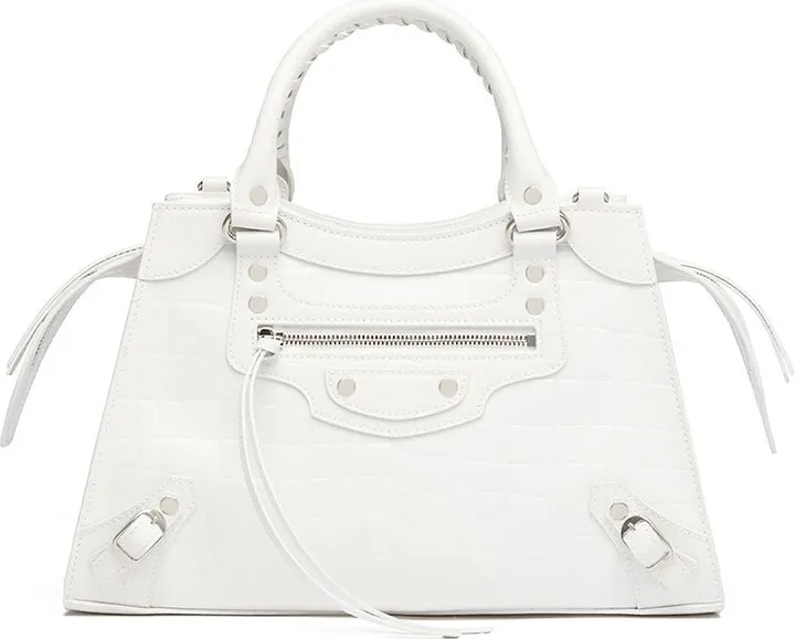 Neo Classic Crocodile Embossed Small Handbag