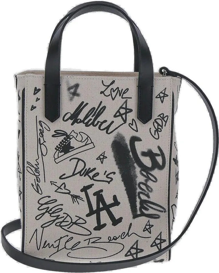 Golden Goose Deluxe Brand Graffiti Printed Tote Bag