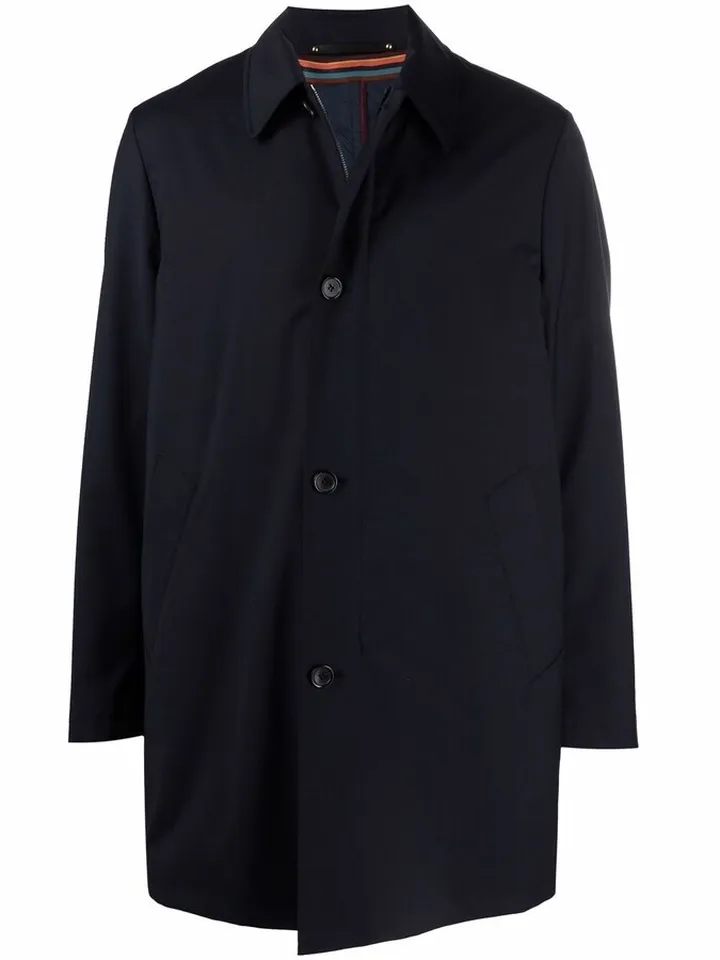 Single-Breasted Wool Coat