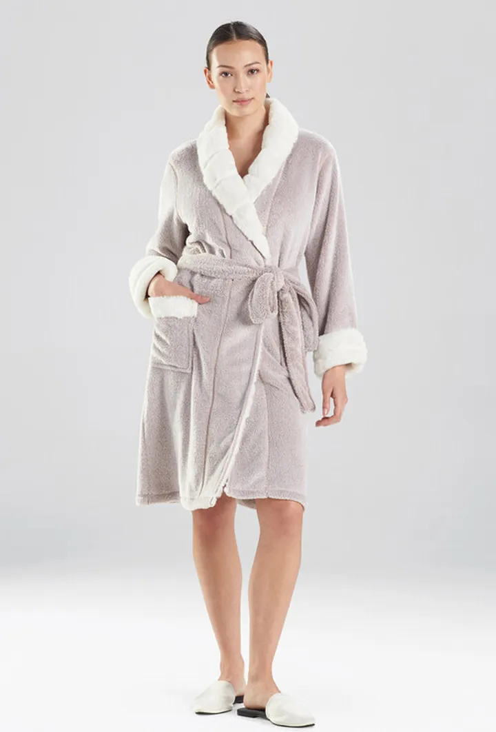 Plush Faux Fur Short Robe