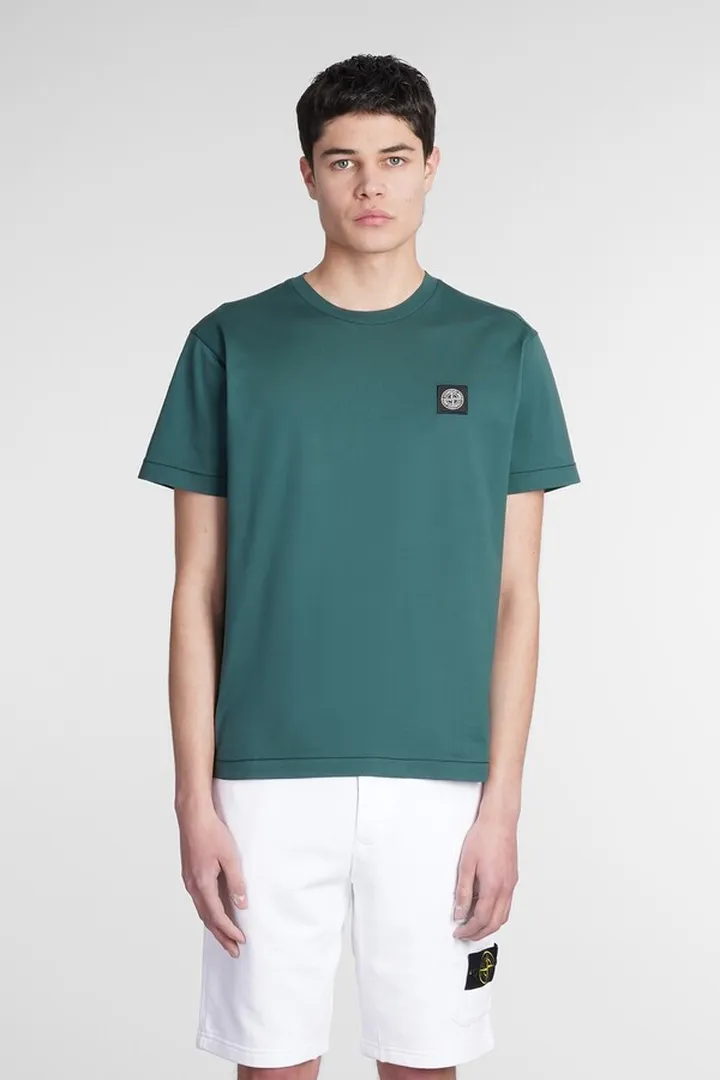 T-shirt In Green Cotton