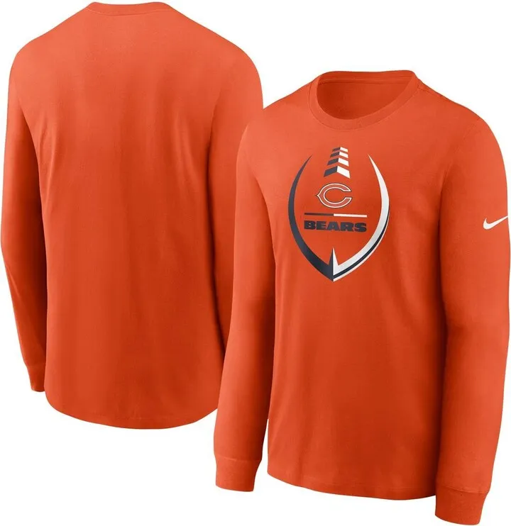Men's Nike Orange Chicago Bears Icon Legend Long Sleeve T-shirt