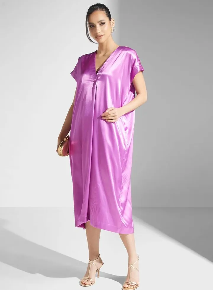V-Neck Cape Sleeve Kaftan