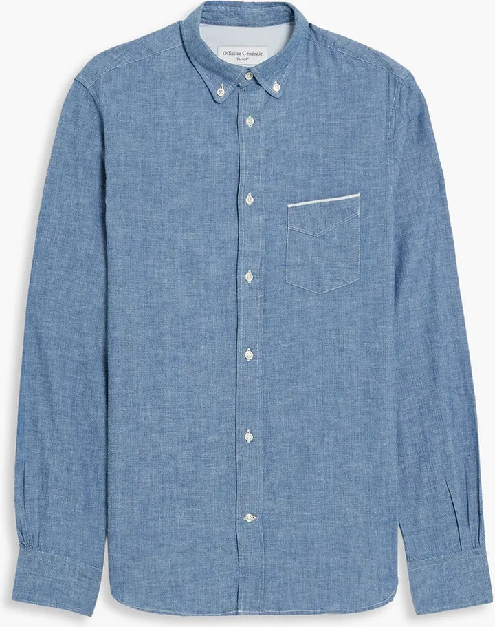 Cotton-chambray shirt
