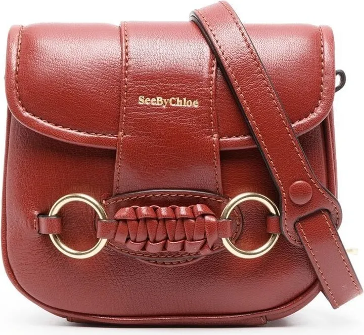 Logo-Detail Leather Shoulder Bag