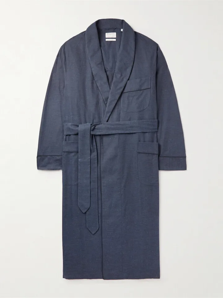 Brushed Cotton-Twill Robe