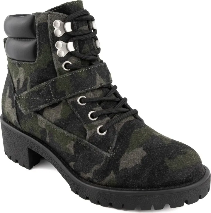 Sugar Women's Myisha Lace-up Combat Round Toe Lug Sole Ankle Booties Women's Shoes