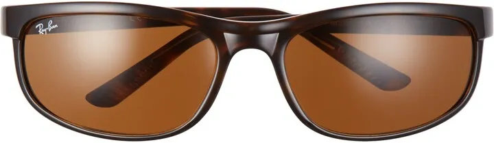 62mm Oversize Rectangle Wrap Sunglasses